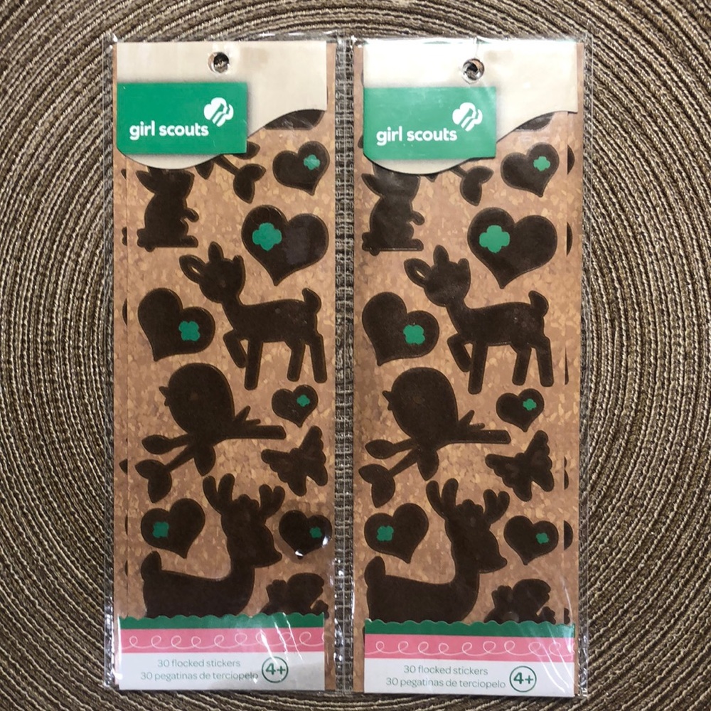 2 Girl Scouts Animal Stickers